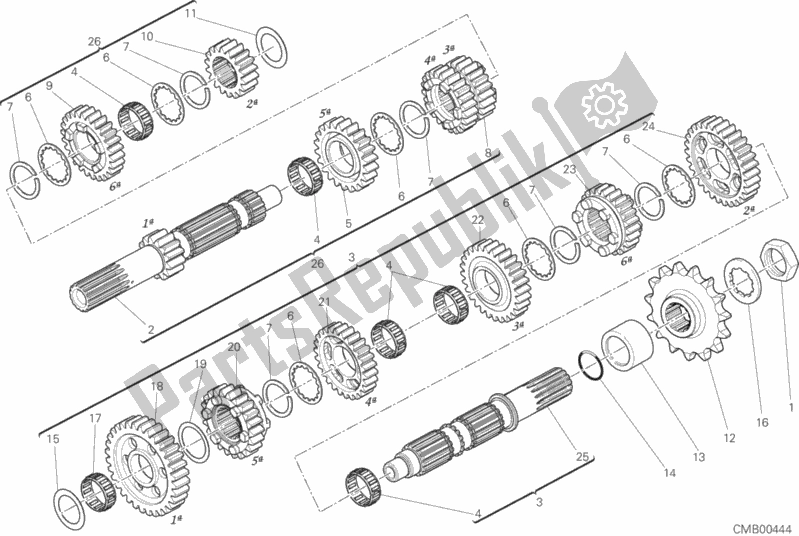 Todas las partes para Caja De Cambios de Ducati Multistrada 1200 Enduro Touring 2017
